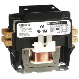 SQUARE D 8910DP42V06 Compact Contactor 480vac 40a 2p Open | AF9HXN 2MMJ6