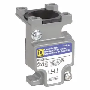 SQUARE D 9007CO52 Compact Limit Switch Body, 1No/1Nc, 10A, 600VAC, 1/12/13/2/4/6/6P, Plug In | CU4FAR 2EG10