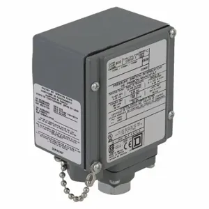 SQUARE D 9012GBW21 Pressure Switch 480Vac 10Amp G +Options | CU4GDE 48L603