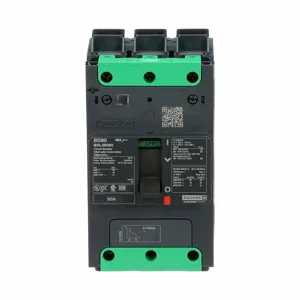 SQUARE D BDL36080 Molded Case Circuit Breaker, 80A, Number Of Poles 3, Series Bdl | CE6GYJ 482D50