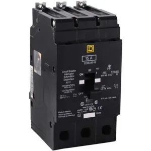 SQUARE D EDB34015 Bolt On Circuit Breaker 15a 3p 18ka 277v | AG6QBZ 3TW37