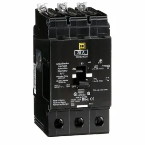 SQUARE D EDB34025 Bolt On Circuit Breaker 25a 3p 18ka 277v | AG6QCB 3TW39