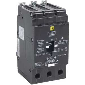 SQUARE D EDB34080 Anschraubbarer Kompakt-Leistungsschalter, 80 A, 277/480 VAC, 3 P | AG6QCK 3TW47