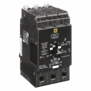 SQUARE D EDB34070 Bolt On Circuit Breaker 70a 3p 18ka 277v | AG6QCJ 3TW46