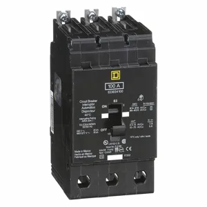 SQUARE D EDB34100 Bolt On Circuit Breaker, 2300 Amp Trip Unit Rating, UL Listed | AG6QCM 3TW49