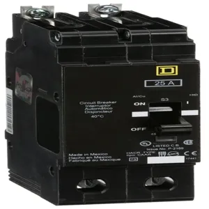 SQUARE D EGB24025 Bolt On Circuit Breaker Egb 25 Amp 480vac 2p 35kaic@480v | AG8MYR