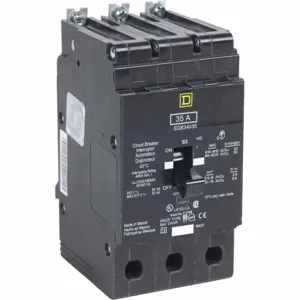 SQUARE D EGB34100 Bolt On Circuit Breaker Egb 100 Amp 480vac 3p 35kaic@480v | AG8MZN