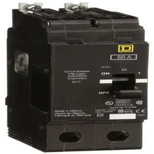 SQUARE D EJB24060 Bolt On Circuit Breaker Ejb 60 Amp 480vac 2p 65kaic@480v | AG8NDP