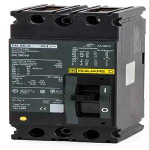 SQUARE D FHL26060 Circuit Breaker Feed-thru 60 Amp 600vac 2p 25kaic@480v | AG8NPM