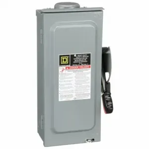 SQUARE D H221NRB Safety Switch, Fusible, 30 A, Three Phase, 240 Vac, Galvanized Steel, Indoor/Outdoor | CU4GGR 1H329