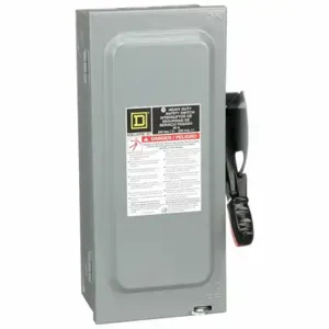 SQUARE D H321N Safety Switch, Fusible, 30 A, Three Phase, 240 Vac, Galvanized Steel, Indoor | CU4GGQ 1H336