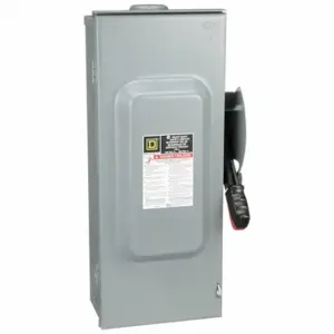 SQUARE D H323NRB Safety Switch, Fusible, 100 A, Three Phase, 240 Vac, Galvanized Steel, Indoor/Outdoor | CU4GGK 1H341