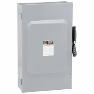 SQUARE D H324N Safety Switch, Fusible, 200 A, Three Phase, 240 Vac, Galvanized Steel, Indoor | CU4GGN 1H342