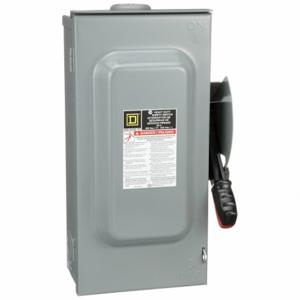 SQUARE D H362NRB Safety Switch, Fusible, 60 A, Three Phase, 600 Vac, Galvanized Steel, Indoor/Outdoor | CU4GGZ 1H354