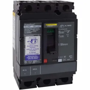 SQUARE D HJL36025 Circuit Breaker Feed-thru 25 Amp 600vac 3p 65kaic@480v | AG8PNM