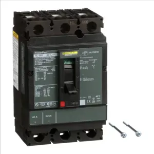 SQUARE D HLL36040 Circuit Breaker Feed-thru 40 Amp 600vac 3p 100kaic@480v | AG8PTY