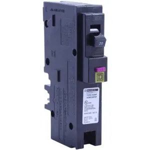 SQUARE D HOM120PDF Plug In Circuit Breaker Hom 20 Amp 120vac 1p 10kaic@120v | AG8PYZ