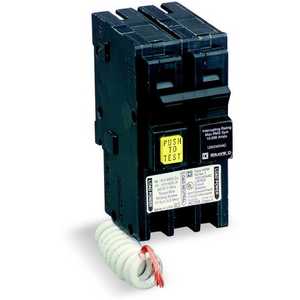 SQUARE D HOM215GFI Plug-in Circuit Breaker, 15 A, 2P, 10kA@240V | AA9GJF 1D351