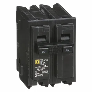 SQUARE D HOM220 Plug In Circuit Breaker 20a 2p 10ka 240v | AA9GJG 1D352