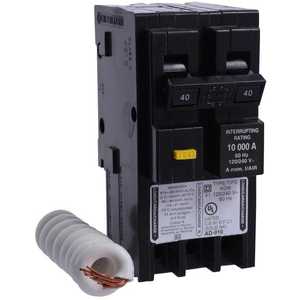SQUARE D HOM240GFI Plug In Circuit Breaker 40a 2p 10ka 240v | AA9GJM 1D357