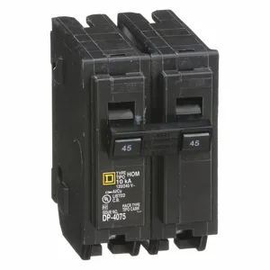 SQUARE D HOM245 Plug In Circuit Breaker 45a 2p 10ka 240v | AG7CTL 5B686