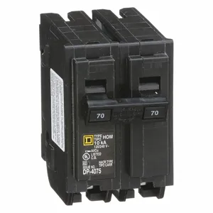 SQUARE D HOM270 Plug In Circuit Breaker 70a 2p 10ka 240v | AA9GJQ 1D360