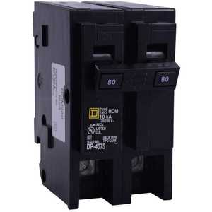SQUARE D HOM280 Plug In Circuit Breaker 80a 2p 10ka 240v | AA9GJR 1D361