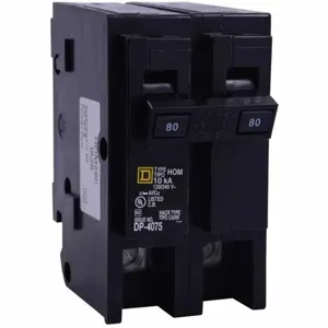 SQUARE D HOM280 Plug In Circuit Breaker 80a 2p 10ka 240v | AA9GJR 1D361