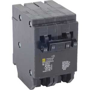 SQUARE D HOMT1515220 Plug-In Circuit Breaker, HOM, 15 A, 240 VAC, 10kAIC@240V | AG8PZH