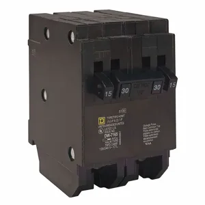 SQUARE D HOMT1515250 Plug In Circuit Breaker Hom 15 Amp 240vac 10kaic@240v | AG8PZL