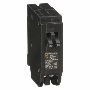 SQUARE D HOMT3020 Plug In Circuit Breaker Hom 30 Amp 120vac 10kaic@120v | AG8PZR