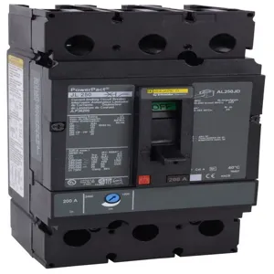 SQUARE D JLP36200 Molded Case Circuit Breaker, 3P, 200A, 600VAC, Bolt On | CE6JQA