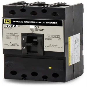 SQUARE D KAL26100 Circuit Breaker Feed-thru 100 Amp 600vac 2p 25kaic@480v | AG8QWJ