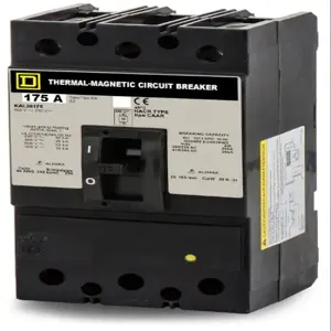 SQUARE D KAL26175 Circuit Breaker Feed-thru 175 Amp 600vac 2p 25kaic@480v | AG8QWM