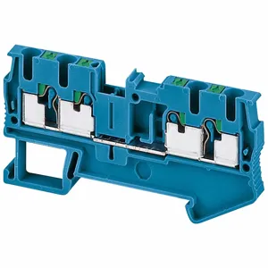 SQUARE D NSYTRP24BL Push-In Terminal, Push-In, 20 A Current, Pass-Through, Blue | CV3WFA 796A12