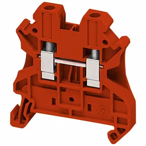 SQUARE D NSYTRV42RD Terminal Block, Screw Clamp, 30 A Current, Pass-Through, Red | CV3WGJ 796A24