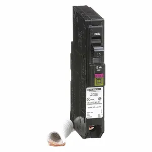 SQUARE D QO115DF Miniature Circuit Breaker, Dual Function, Pigtail, 15A | CE6HPT