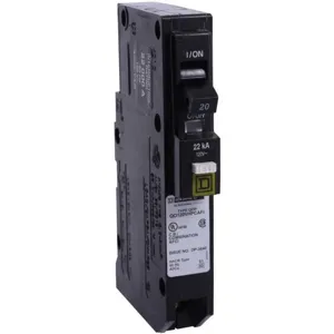 SQUARE D QO120VHPCAFI Miniature Circuit Breaker, 20 A, 1P, 22kAIC@120V | AF9ZWT 30YE79