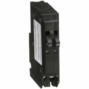 SQUARE D QO2020 Tandem Miniature Circuit Breaker, Plug-In, 20 A, 240 VAC, 1 P | AA9GFP 1D250