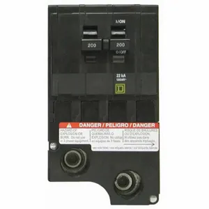 SQUARE D QO2200 Plug In Circuit Breaker 200a 10ka 240v | AF9GXE 2GLT1