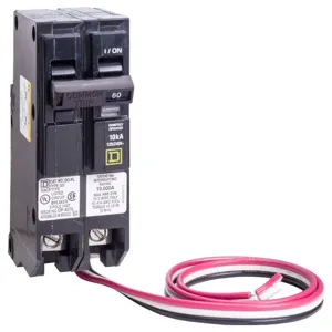 SQUARE D QO260PL Miniature Circuit Breaker, 2 Pole, 120 / 240VAC, 50 / 60 Hz | CE6HQV