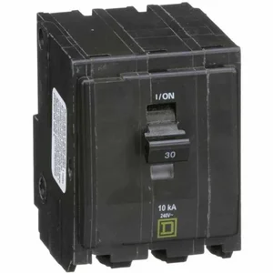 SQUARE D QO330 Miniature Circuit Breaker, 30A, 3 Pole, 120/240VAC, 10KA, Plug In Mount | AA9GHD 1D324