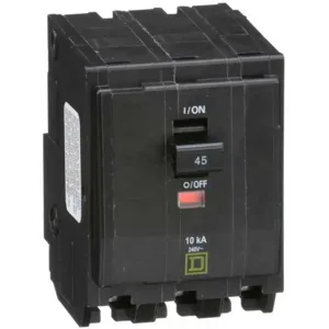 SQUARE D QO345 Plug In Circuit Breaker 45a 3p 10ka 240v | AG7CUP 5B762