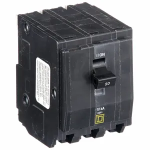 SQUARE D QO350 Plug-In Circuit Breaker, 50 A, 3p, 10kA, 240 VAC | AA9GHG 1D327