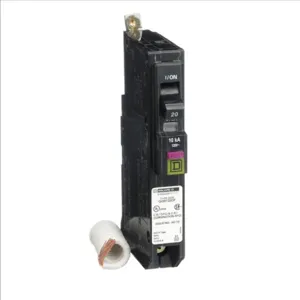 SQUARE D QOB120DF Miniature Circuit Breaker, 20A, Single Pole, Bolt-On Mount | CE6HRW