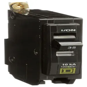 SQUARE D QOB170VH QOB Series Circuit Breaker, 1P, 120VAC, 70A, Bolt-On | CE6HRZ