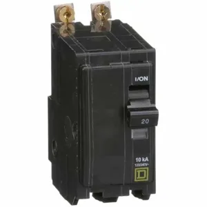 SQUARE D QOB220 Miniature Circuit Breaker, 20A, 2 Pole, 120/240VAC, 10KA, Bolt On Mount | AF6PNZ 1H885