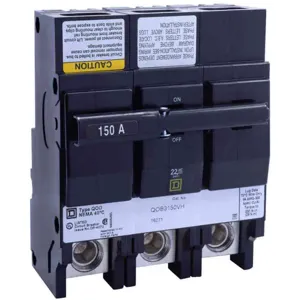 SQUARE D QOB3150VH Qwik-Open Circuit Breaker, Bolt-On, VisiTrip, 150 A, 240 VAC | AF9FQW 2DM84