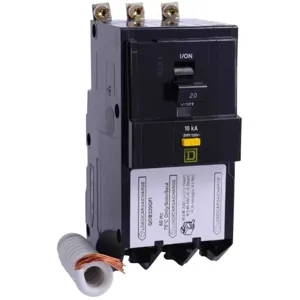 SQUARE D QOB320GFI Bolt-on Circuit Breaker, 20 A, 120 V, 3p, 10kA | AG7FXK 6PHL8