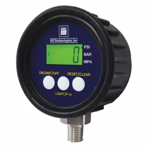 SSI MG1-200-A-9V-R Digital Industrial Pressure Gauge, 0 To 200 PSI, For Liquids & Gases, 1/4 Inch Npt Male | CU4GPF 45MT98